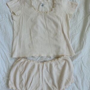 Brandy Melville Cream Pajama Set